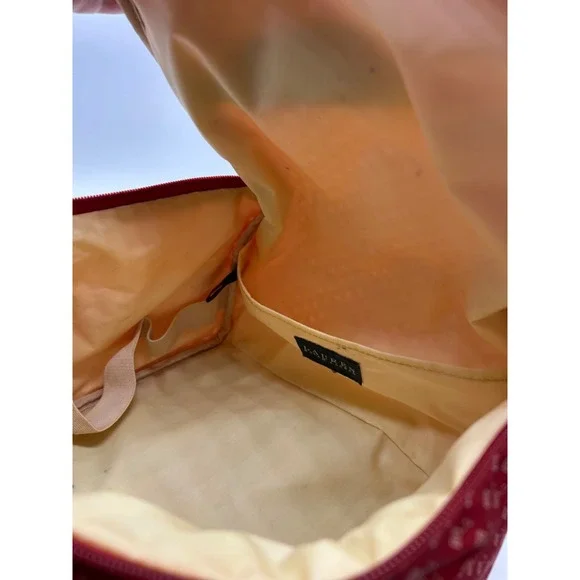 Vtg LAUREN by Ralph Lauren Toiletry Cosmetic Travel Bag 9.5" x 7" x 6.5" VGUC - Picture 10 of 13